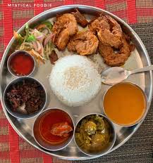 Prawns thali at Ta Naa Foods